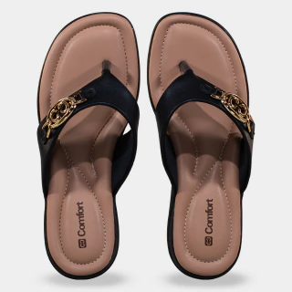 Tamanco Fivela Lateral Preto