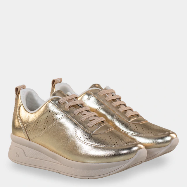 Tênis Casual Solado Elevado Ouro - comprar online