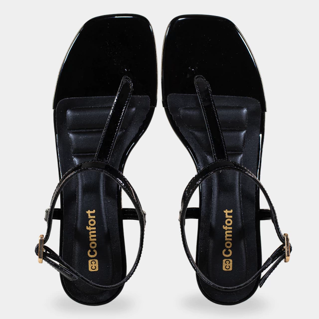 Sandália Fechamento Fivela Preta na internet