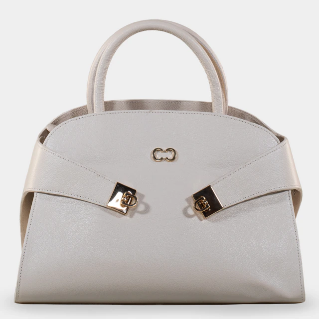 Bolsa Textura Lisa Off White