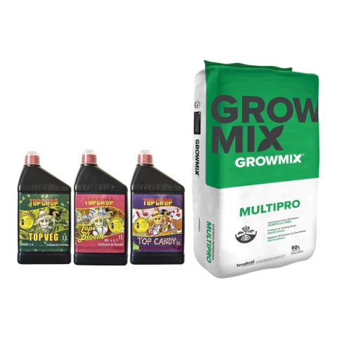 Sustrato Growmix Multipro 80lts Top Crop Veg Bloom Candy 1lt