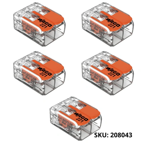 Imagem do Conector Wago Emenda 2 Fios Até 6mm Modelo 221-612