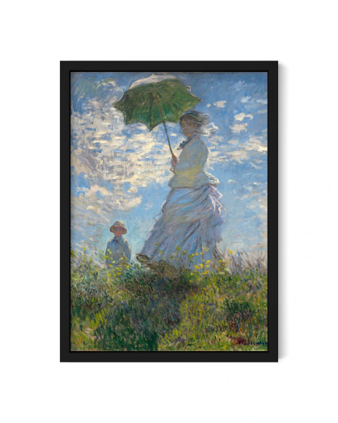 Woman with a Parasol - Madame Monet and Her Son