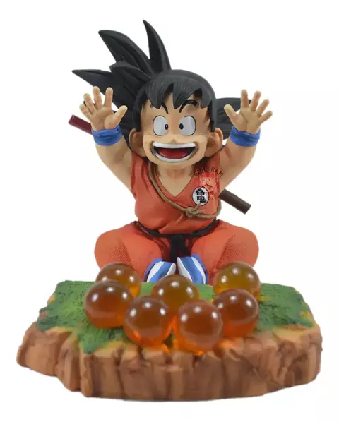 Goku niño + Esferas del Dragon - 12cm