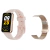 SAME DAY - Smart Band Femenino Carrello C60 Pro Malla Metálica + Banda de silicona Extra - Color Gold / Rosa