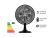 Ventilador De Mesa Ventisol Turbo Con 6 Palas De Plástico Color Negro 40cm De Diámetro - comprar online