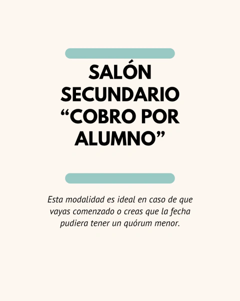 Renta salón secundario