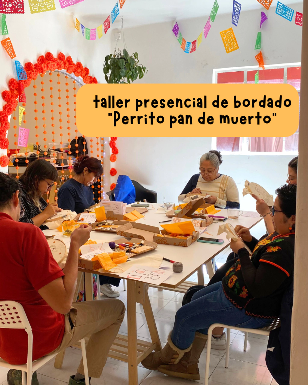Taller presencial CDMX "Perrito pan de muerto"