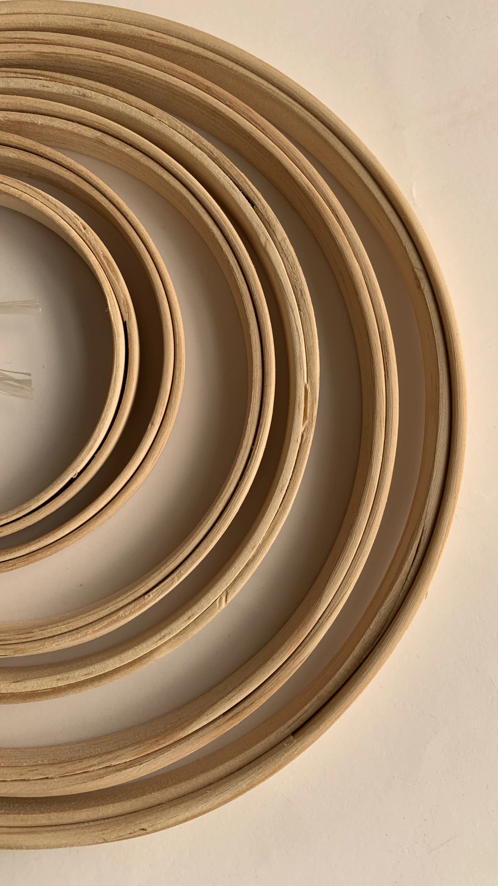 Bastidor/aro de bordado de madera de 10 a 50 cm