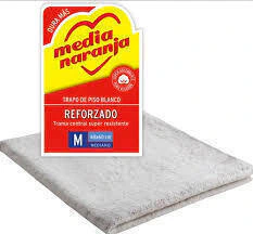 Trapo De Piso Blanco "M" Media Naranja