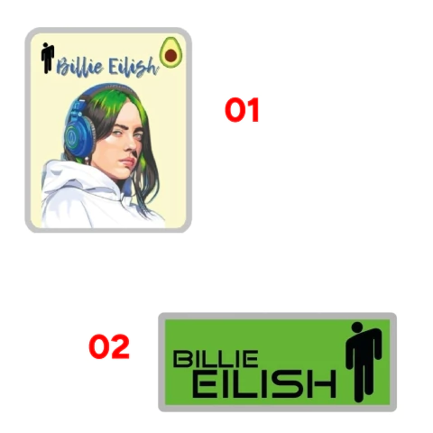 Billie Eilish por unidad (parche engomado)