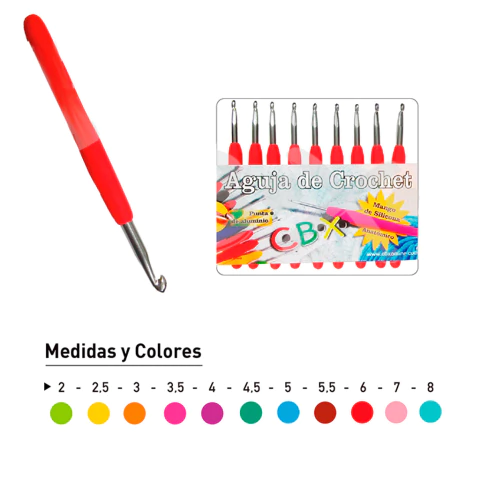 Agujas Crochet Silicona x 1 un - comprar online
