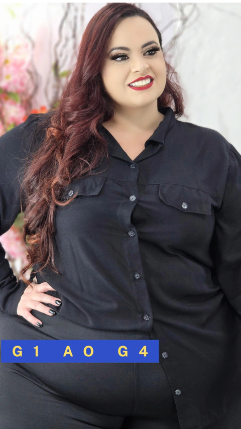 Camisa Viscolinho Plus Size