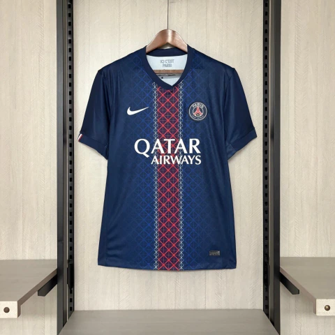 Camisa Paris Saint-Germain I Home 25/26 - Torcedor Masculina - Azul e Grená (Pronta Entrega)