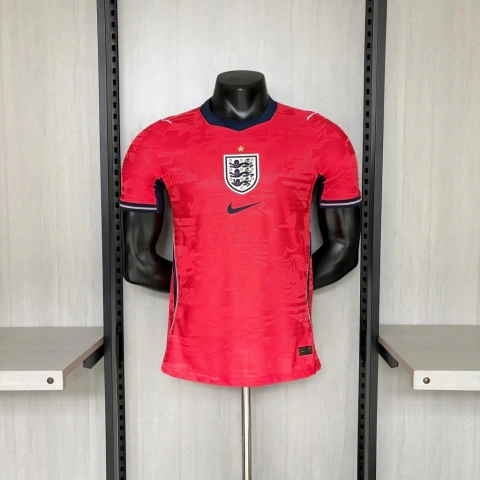 Camisa Seleção Inglaterra II Away Copa do Mundo 2026 - Jogador Masculina - Vermelha