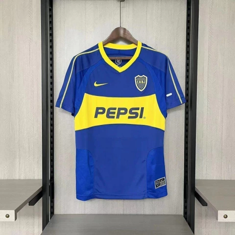 Camisa Retrô Boca Juniors I 03/04 - Torcedor Masculina - Azul