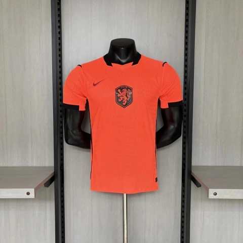 Camisa Seleção Holanda I Home Copa do Mundo 2026 - Jogador Masculina - Laranja