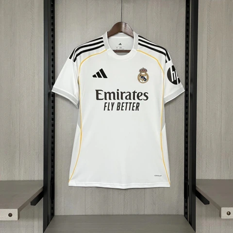 Camisa Real Madrid I Home 25/26 - Torcedor Masculina - Branca (Pronta Entrega)
