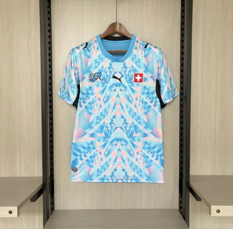 Camisa Seleção Suiça Goleiro Copa do Mundo 2026 - Torcedor Masculina - Azul