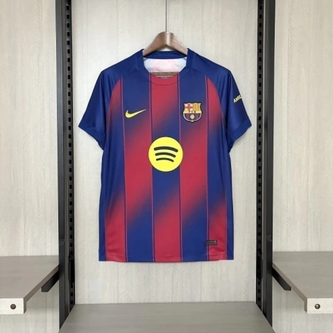 Camisa Barcelona I Home 25/26 - Torcedor Masculina - Azul e Grená (Pronta Entrega)