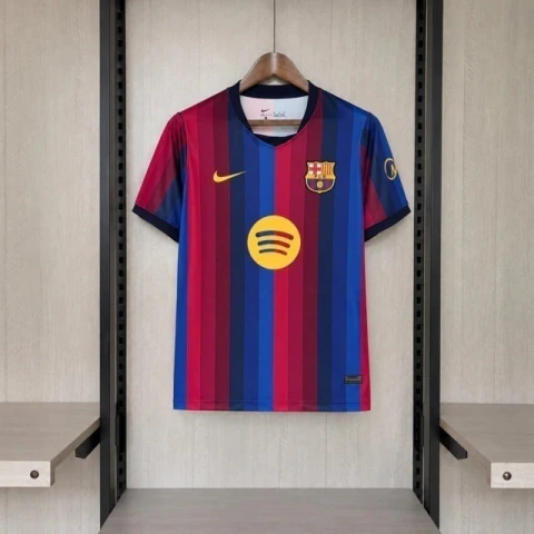 Camisa Barcelona I Home 26/27 - Torcedor Masculina - Azul e Grená (Pronta Entrega)
