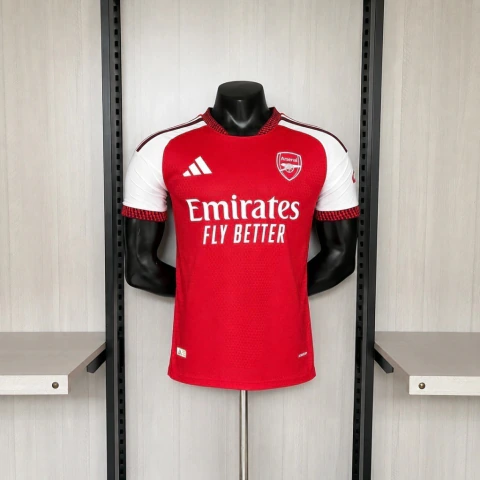 Camisa Arsenal I Home 26/27 - Jogador Masculina - Vermelha e Branca