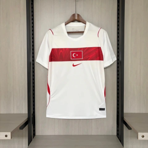 Camisa Seleção Turquia II Away Copa do Mundo 2026 - Torcedor Masculina - Branca