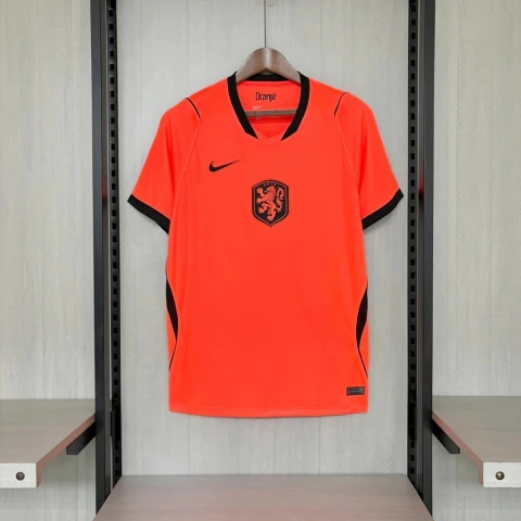 Camisa Seleção Holanda I Home Copa do Mundo 2026 - Torcedor Masculina - Laranja (Pronta Entrega)