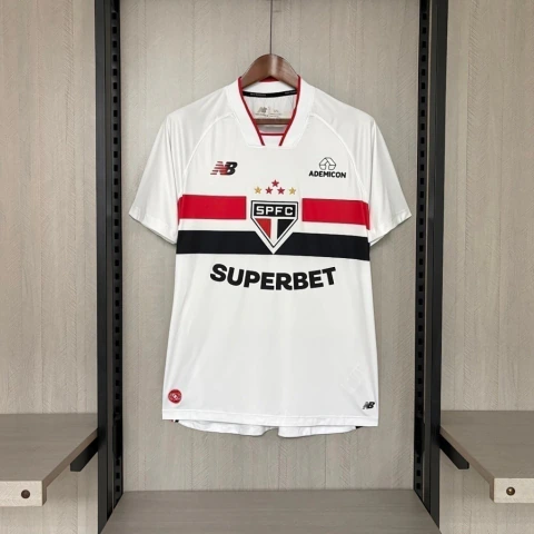 Camisa Tricolor Paulista I Home 26/27 - Torcedor Masculina - Branca