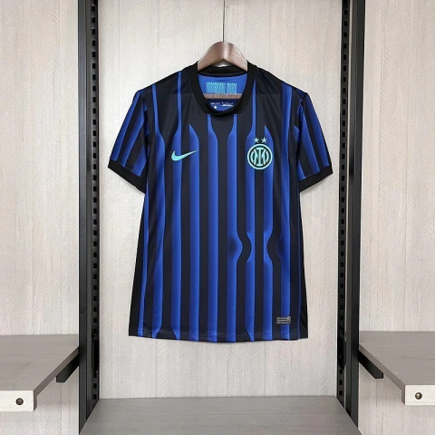 Camisa Inter de Milão I Home 25/26 Torcedor Masculina - Preta e Azul (Pronta Entrega)