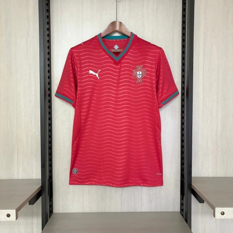 Camisa Seleção Portugal I Home Copa do Mundo 2026 - Torcedor Masculina - Vermelha (Pronta Entrega)