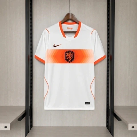Camisa Seleção Holanda II Away Copa do Mundo 2026 - Torcedor Masculina - Branca (Pronta Entrega)