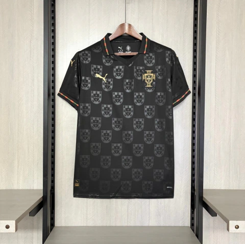Camisa Seleção Portugal 2026 Pantera Negra - Torcedor Masculina - Special Edition Black (Pronta Entrega)