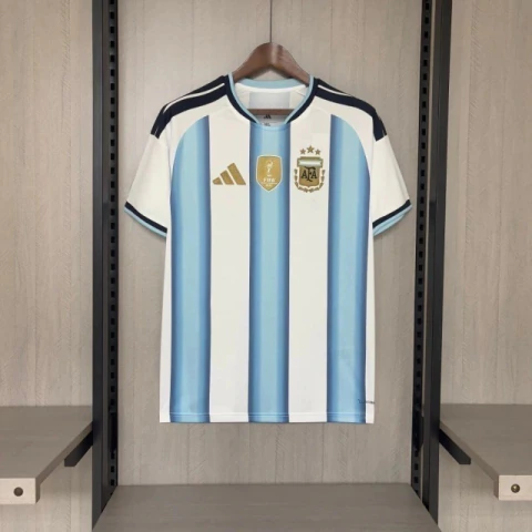 Camisa Seleção Argentina I Home Copa do Mundo 2026 - Torcedor Masculina - Azul e Branca (Pronta Entrega)