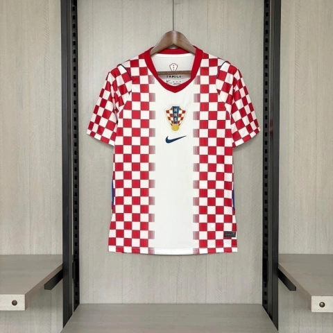 Camisa Seleção Croácia I Home Copa do Mundo 2026 - Torcedor Masculina - Branca e Vermelha