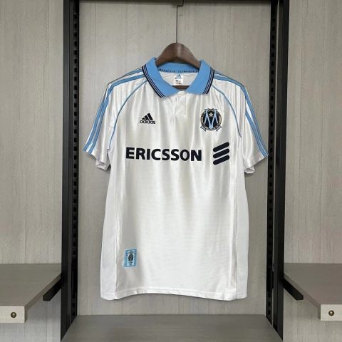 Camisa Retrô Olympique Marseille 98/99 I - Torcedor Masculina - Branca