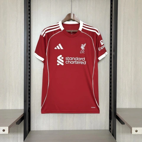 Camisa Liverpool I Home 25/26 - Torcedor Masculina - Vermelha (Pronta Entrega)