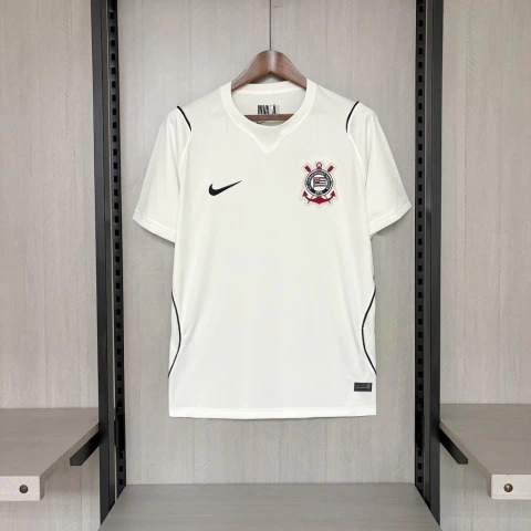 Camisa Timão I Home 26/27 - Torcedor Masculina - Branca (Pronta Entrega)
