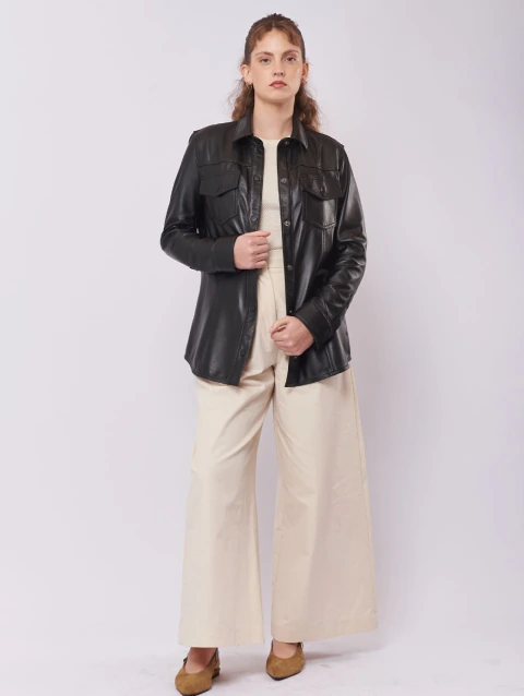 CAMISA CUERO MARGET OVEJA BLACK