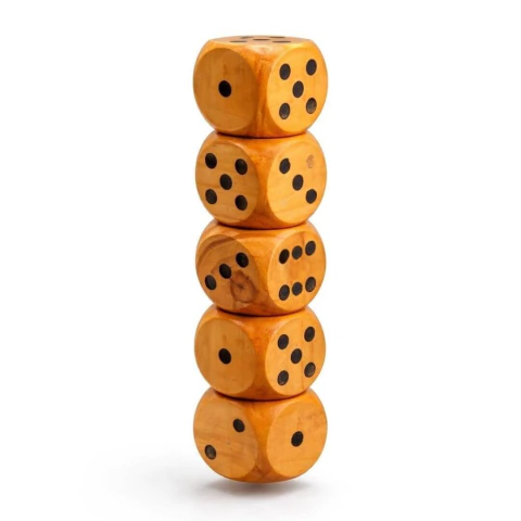 Generala XL de Madera 2.0 - 5 Dados de 7cm Diametro