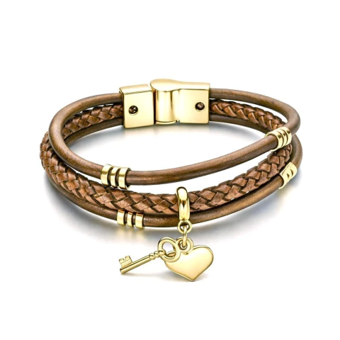 Pulseira Feminina com Berloques Dourados - comprar online