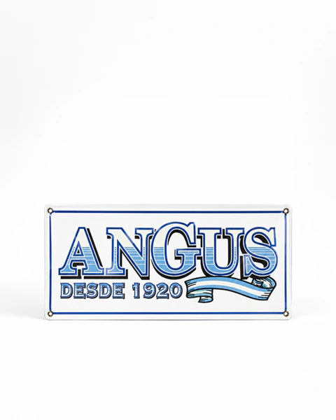 Chapa Angus Celeste 43x18cm