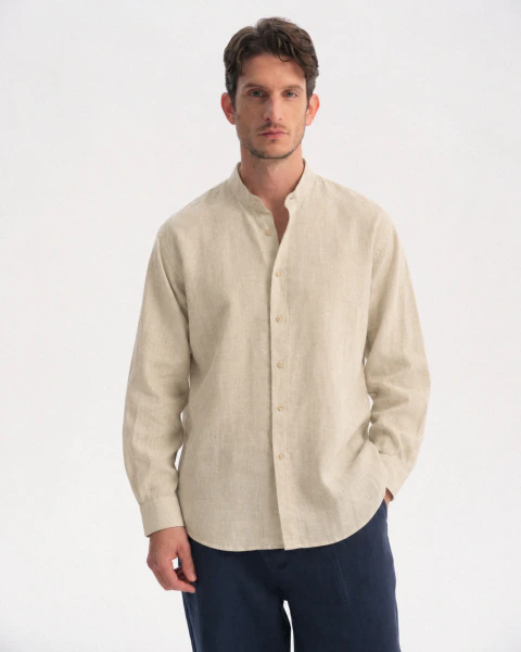 Camisa Fausto CC Mao Lino Algodon