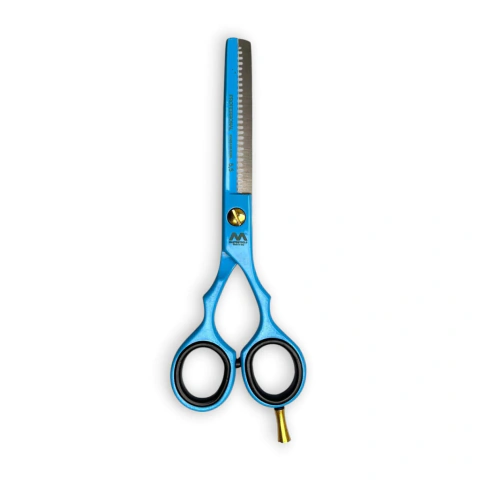 Tijera de pulir 5.5" celeste con estuche - MASTER TOOLS