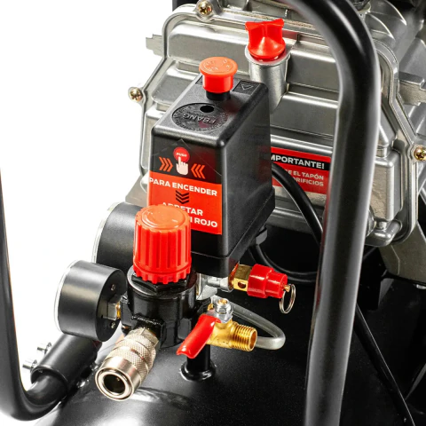 Compresor De Aire 24 Ltrs 2hp 115 Psi Hamilton Hcdm001 Negro Monofásica