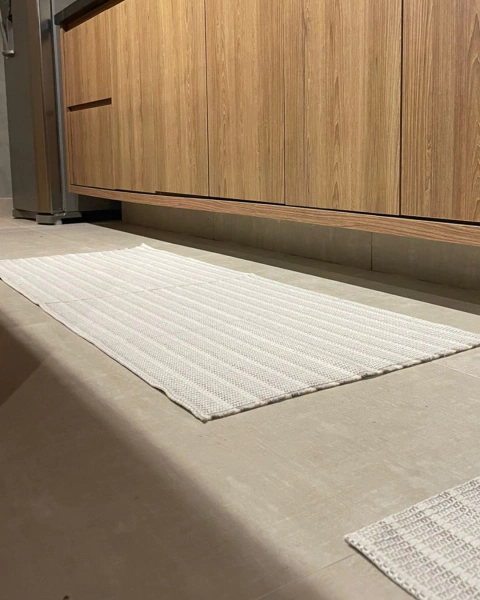 Jogo de Tapetes Coleção Mandacaru Crochê Bege - comprar online
