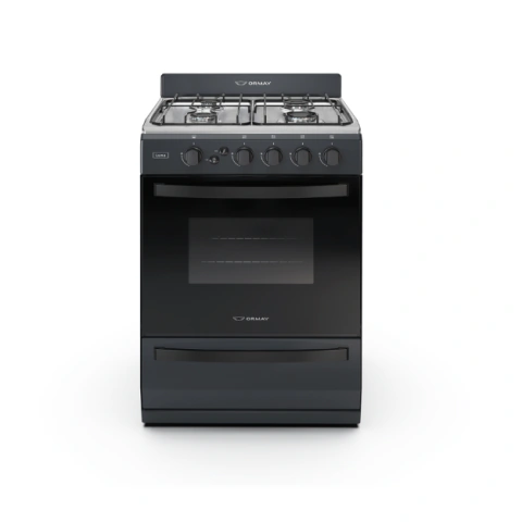 Cocina Ormay Luma 57cm Negra Mg Horno Easy To Clean C/enc El Color Negro
