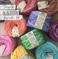 Trapillo algodón DEGRADE: ovillo 250 gr - comprar online