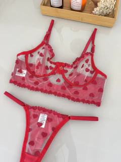 Conjunto Cecília Vermelho com Coração - comprar online