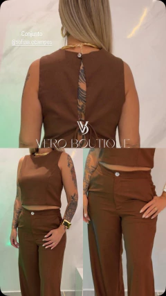 CONJUNTO SOFIA - Chocolate - comprar online